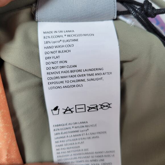 Prana Womens Willow Falls Reversible Swim Top Size Medium Multicolor Striped - Picture 6 of 9